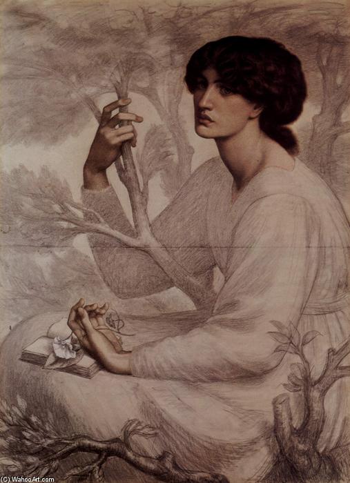 WikiOO.org - Enciklopedija dailės - Tapyba, meno kuriniai Dante Gabriel Rossetti - The Daydream