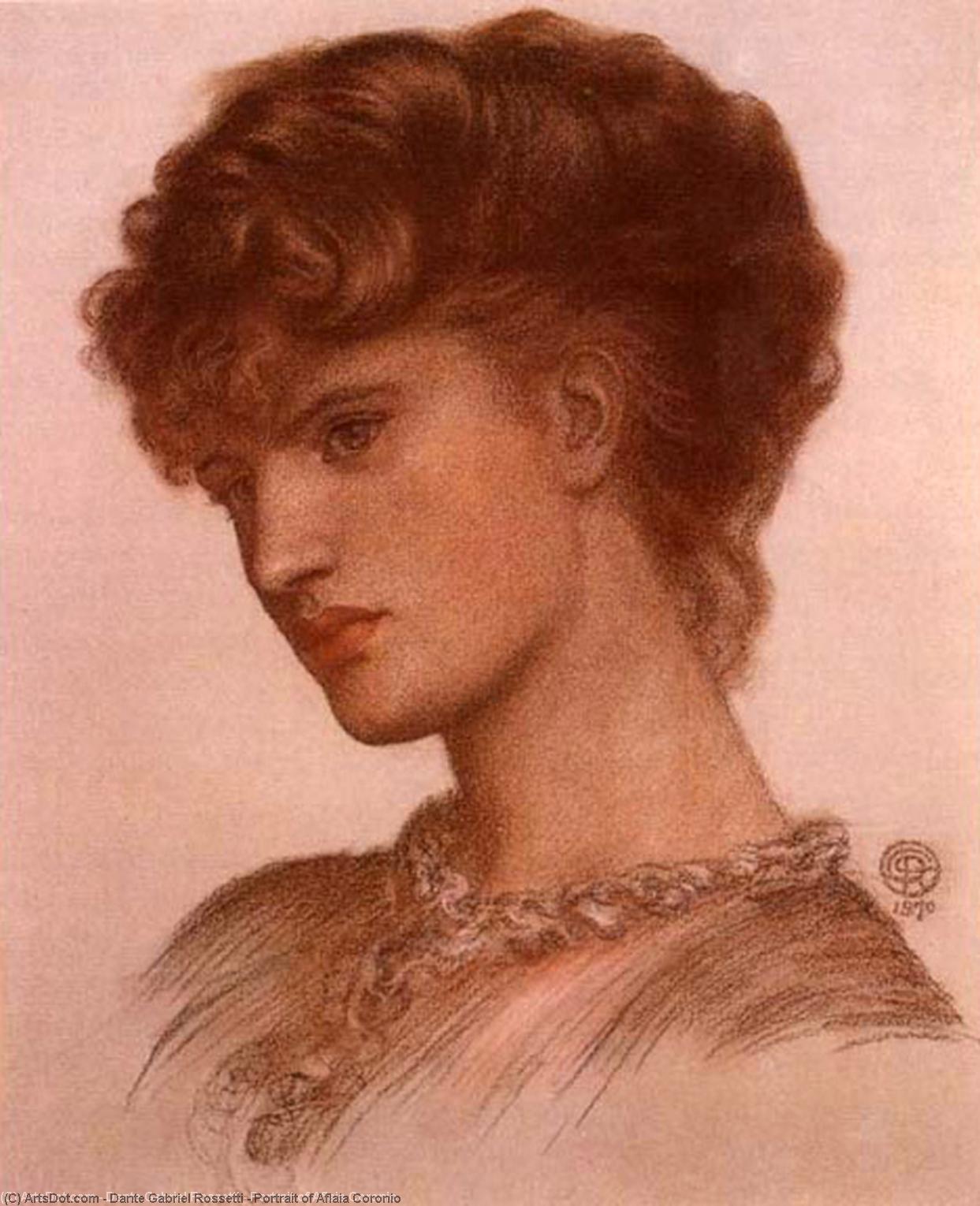Wikioo.org – L'Enciclopedia delle Belle Arti - Pittura, Opere di Dante Gabriel Rossetti - ritratto di aflaia coronio