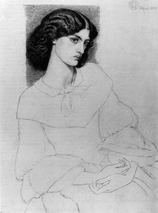 Wikioo.org - The Encyclopedia of Fine Arts - Painting, Artwork by Dante Gabriel Rossetti - Jane Burden, aged 18