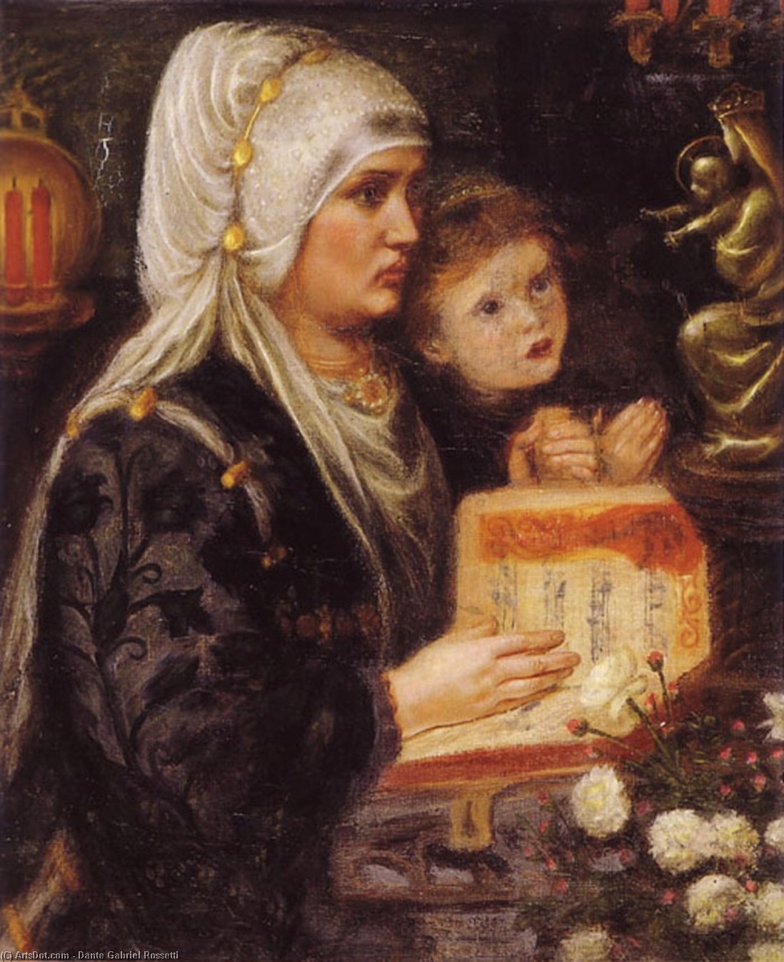 Wikioo.org - The Encyclopedia of Fine Arts - Painting, Artwork by Dante Gabriel Rossetti - The Two Mothers