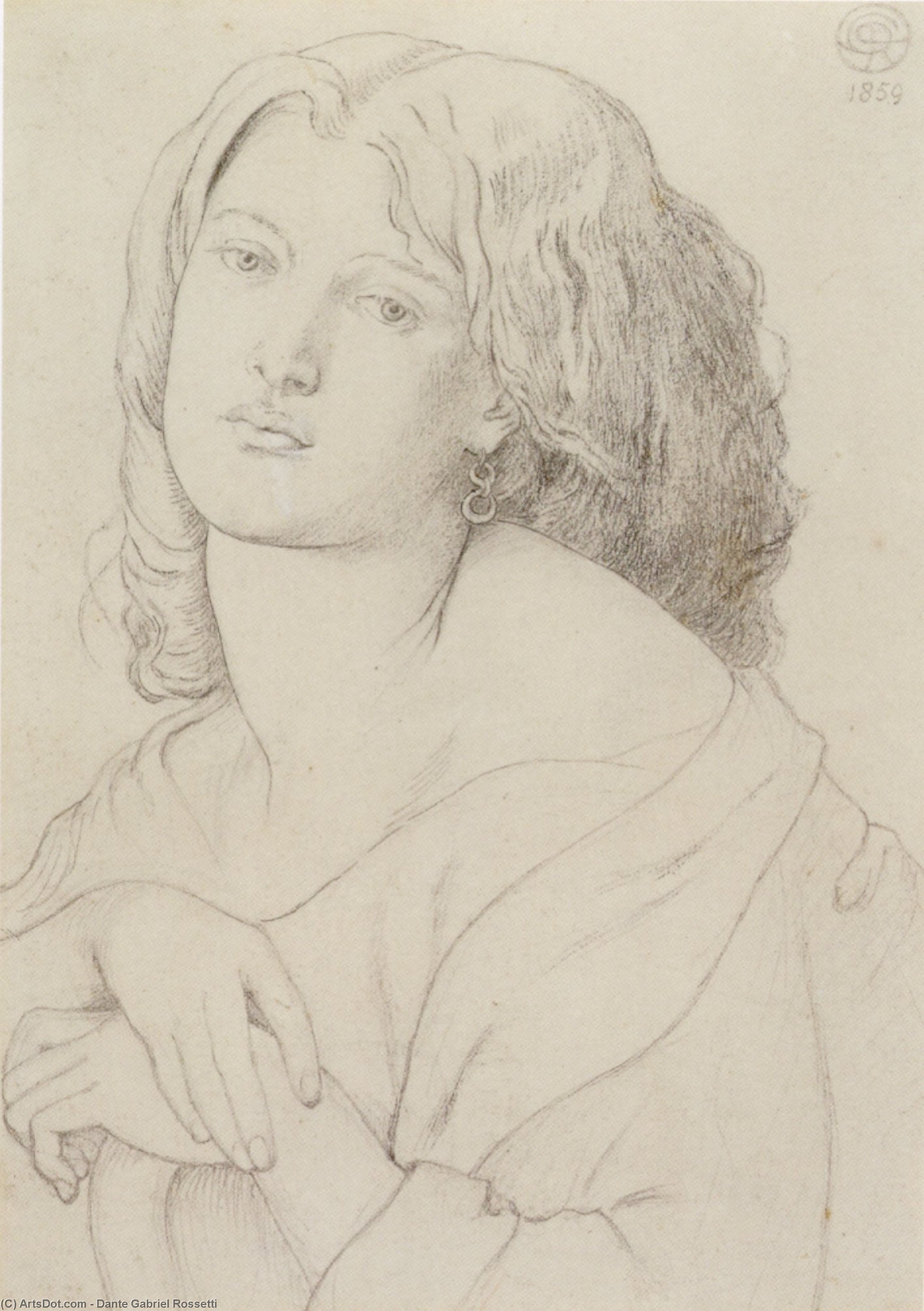 Wikioo.org - Encyklopedia Sztuk Pięknych - Malarstwo, Grafika Dante Gabriel Rossetti - Portrait of Fanny Cornforth
