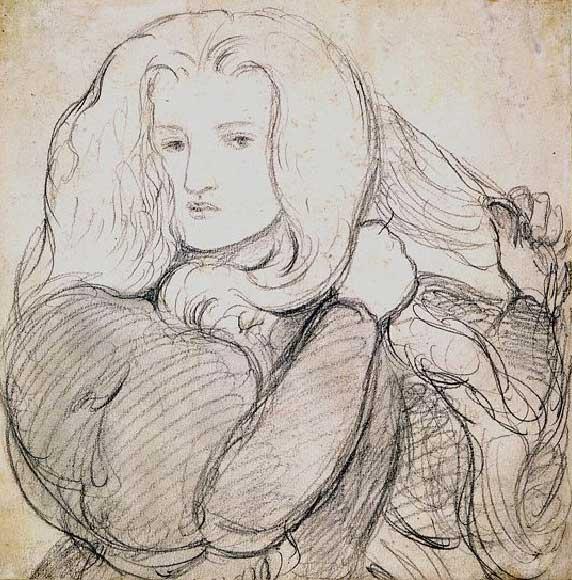 Wikioo.org – La Enciclopedia de las Bellas Artes - Pintura, Obras de arte de Dante Gabriel Rossetti - Annie Miller