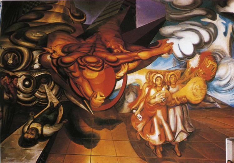 Wikioo.org - The Encyclopedia of Fine Arts - Painting, Artwork by David Alfaro Siqueiros - For Complete Social Security of All Mexicans