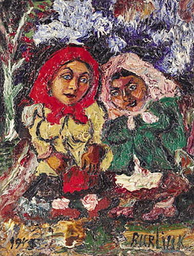 Wikioo.org - The Encyclopedia of Fine Arts - Painting, Artwork by David Davidovich Burliuk - Russian peasants