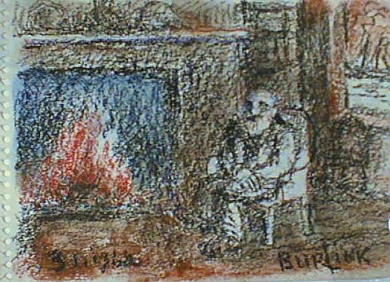 WikiOO.org - אנציקלופדיה לאמנויות יפות - ציור, יצירות אמנות David Davidovich Burliuk - Portrait of Elshemius
