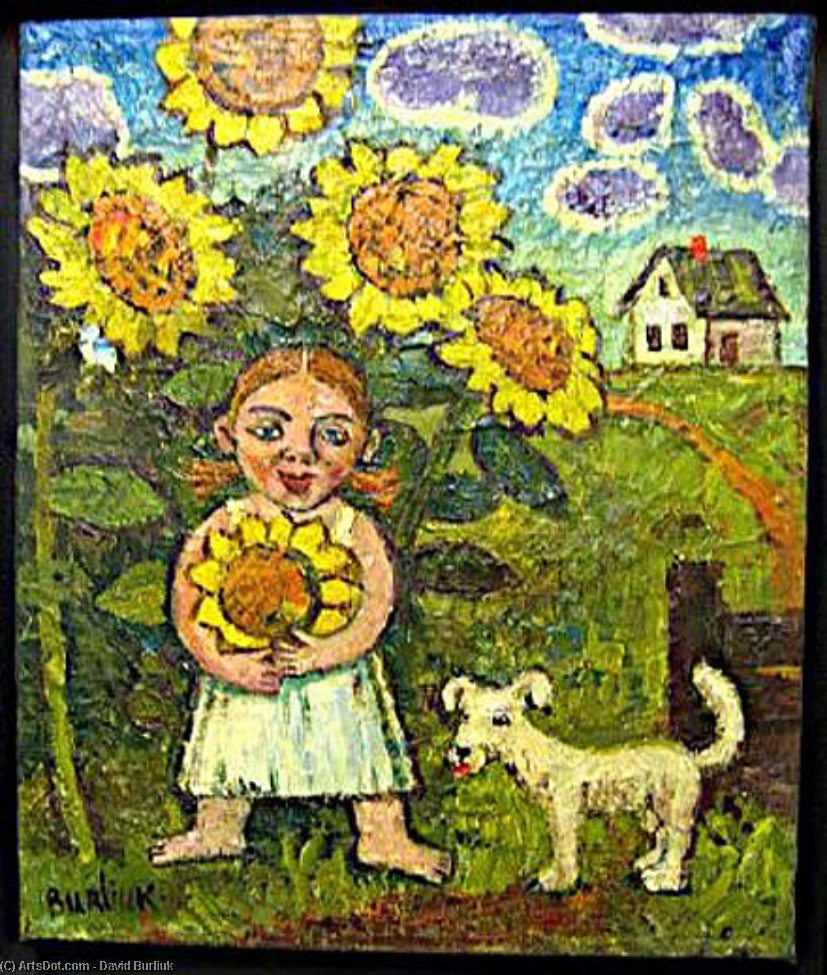Wikioo.org - The Encyclopedia of Fine Arts - Painting, Artwork by David Davidovich Burliuk - A girl