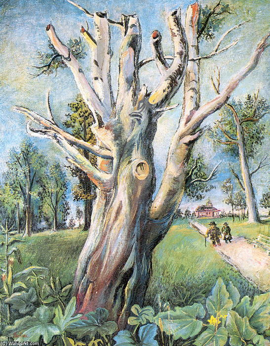 Wikioo.org - The Encyclopedia of Fine Arts - Painting, Artwork by David Davidovich Burliuk - In the park