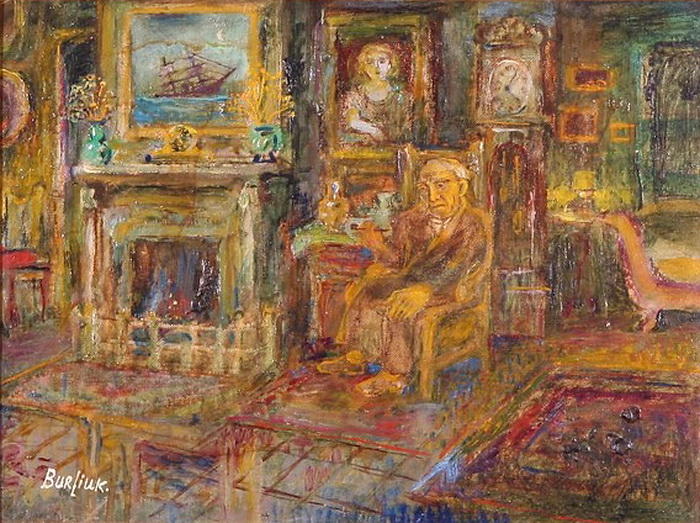Wikioo.org - The Encyclopedia of Fine Arts - Painting, Artwork by David Davidovich Burliuk - Walkowitz at Home