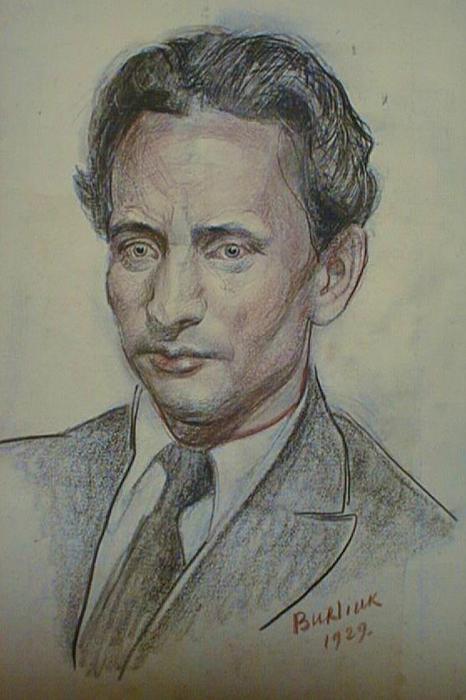 Wikioo.org – L'Encyclopédie des Beaux Arts - Peinture, Oeuvre de David Davidovich Burliuk - Portrait Homme