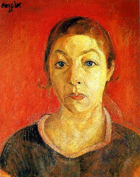 Wikioo.org - The Encyclopedia of Fine Arts - Painting, Artwork by David Davidovich Burliuk - Portrait of Marusia