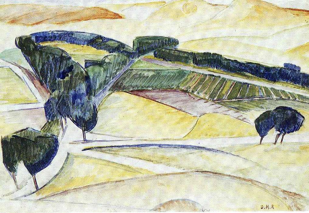 Wikoo.org - موسوعة الفنون الجميلة - اللوحة، العمل الفني Diego Rivera - Landscape at Toledo