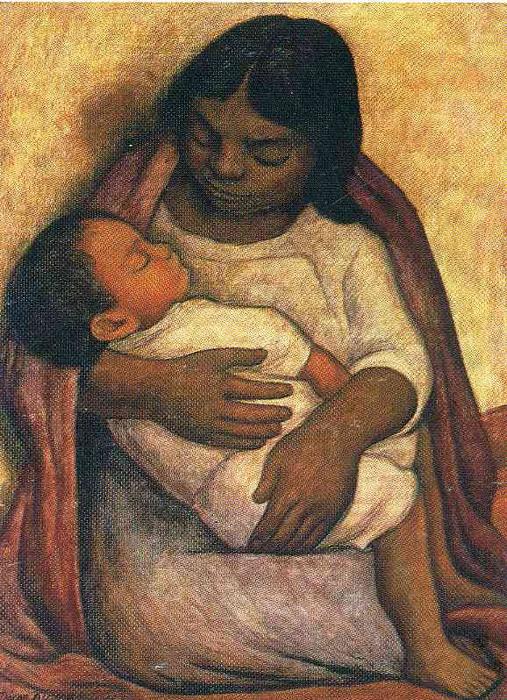 Wikioo.org - The Encyclopedia of Fine Arts - Painting, Artwork by Diego Rivera - Delfina and Dimas