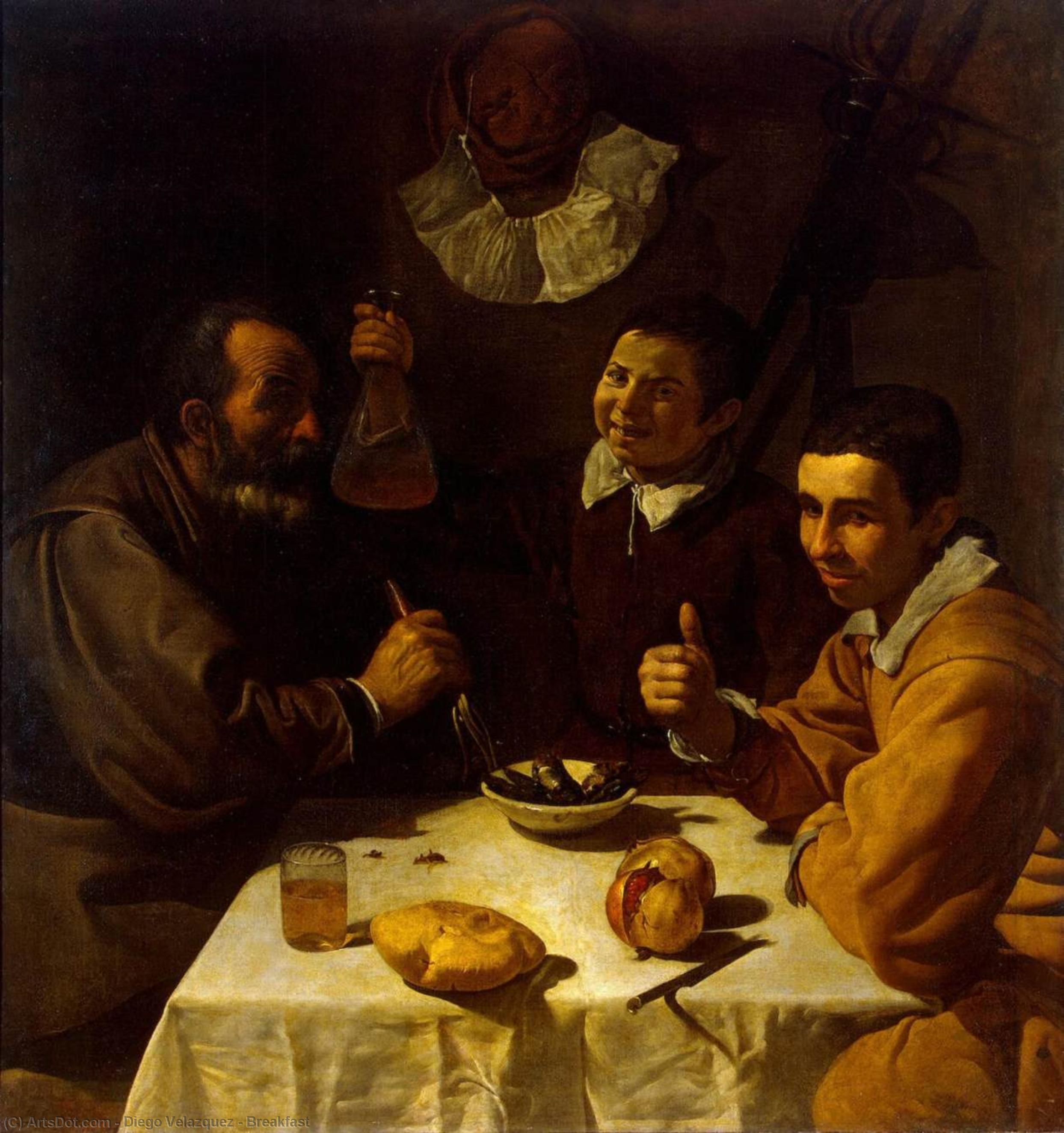 Wikioo.org – L'Enciclopedia delle Belle Arti - Pittura, Opere di Diego Velazquez - la prima colazione
