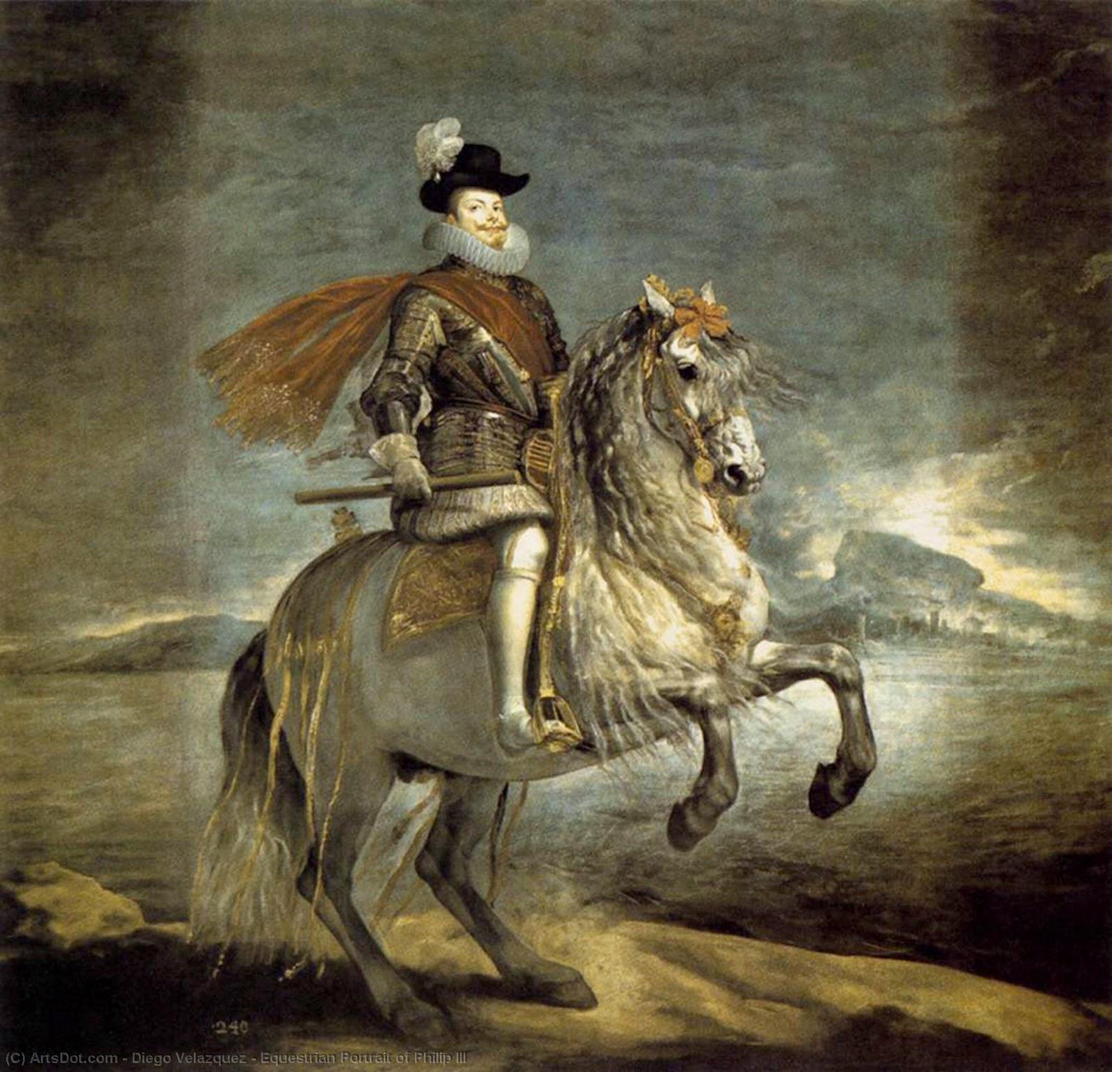 Wikioo.org - The Encyclopedia of Fine Arts - Painting, Artwork by Diego Velazquez - Equestrian Portrait of Philip III