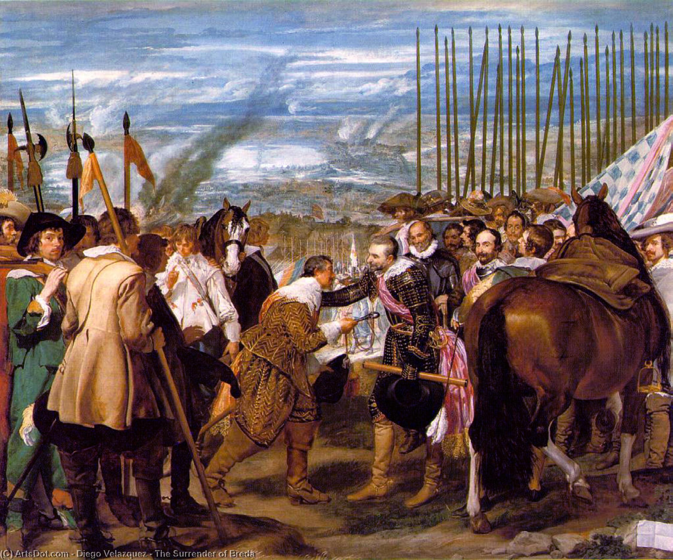 WikiOO.org - 백과 사전 - 회화, 삽화 Diego Velazquez - The Surrender of Breda