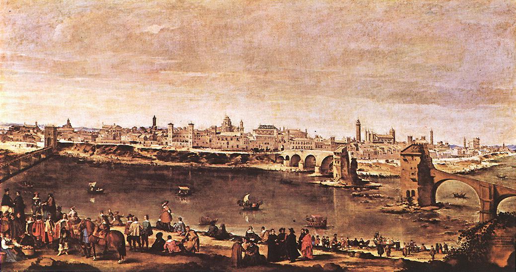 Wikioo.org - The Encyclopedia of Fine Arts - Painting, Artwork by Diego Velazquez - View of Zaragoza