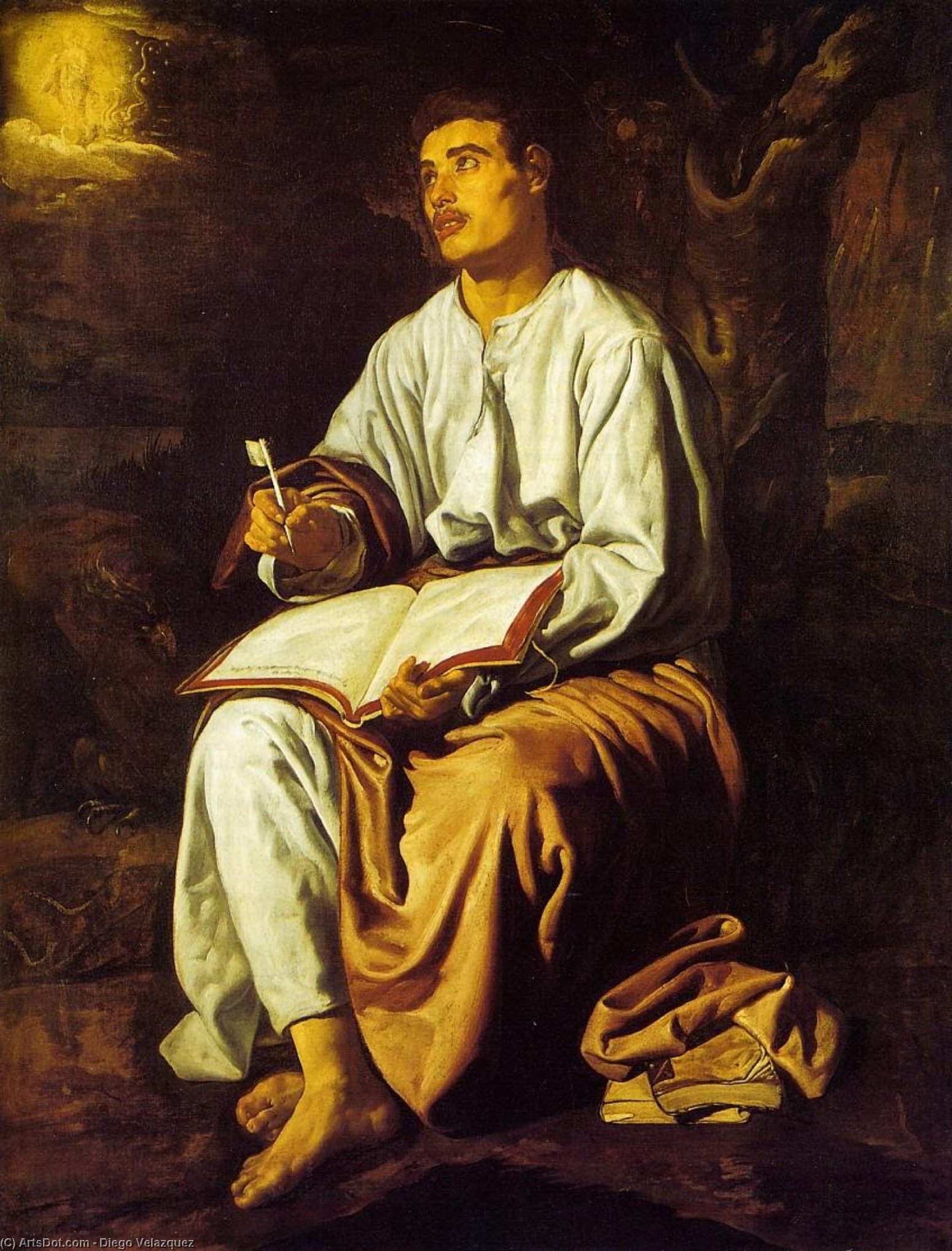 WikiOO.org - Encyclopedia of Fine Arts - Maalaus, taideteos Diego Velazquez - Saint John at Patmos