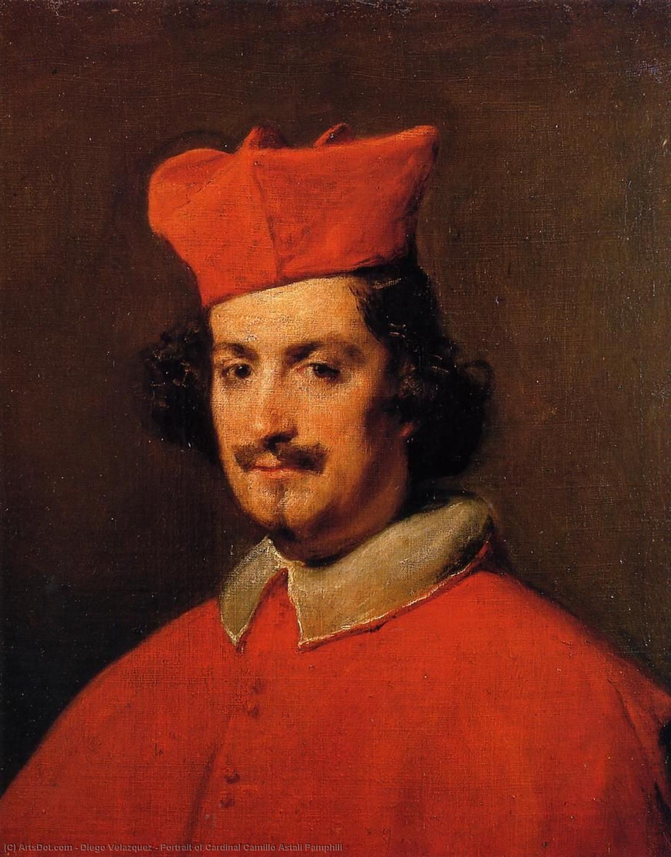 Wikioo.org - The Encyclopedia of Fine Arts - Painting, Artwork by Diego Velazquez - Portrait of Cardinal Camillo Astali Pamphili