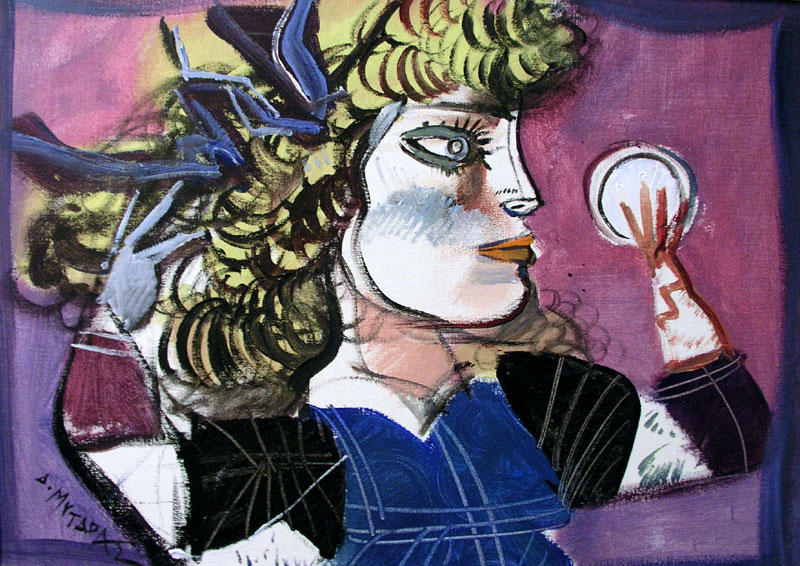 WikiOO.org - Encyclopedia of Fine Arts - Malba, Artwork Dimitris Mytaras - Girl