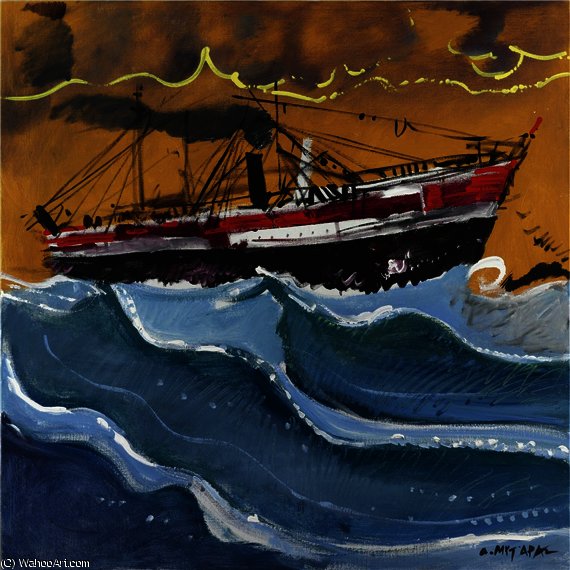 Wikioo.org - The Encyclopedia of Fine Arts - Painting, Artwork by Dimitris Mytaras - On high seas