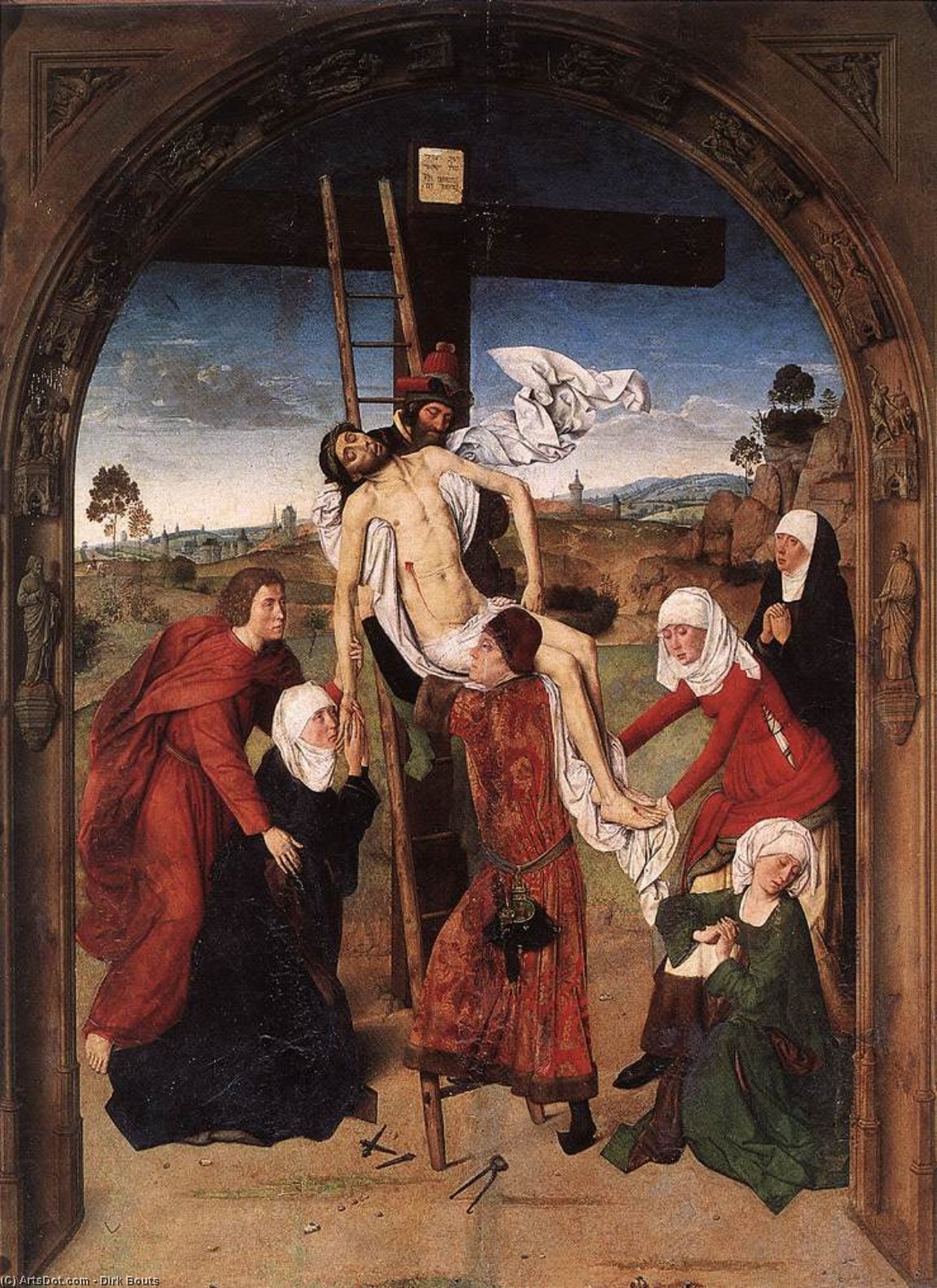 WikiOO.org - Enciklopedija dailės - Tapyba, meno kuriniai Dierec Bouts - Passion Altarpiece (central panel)
