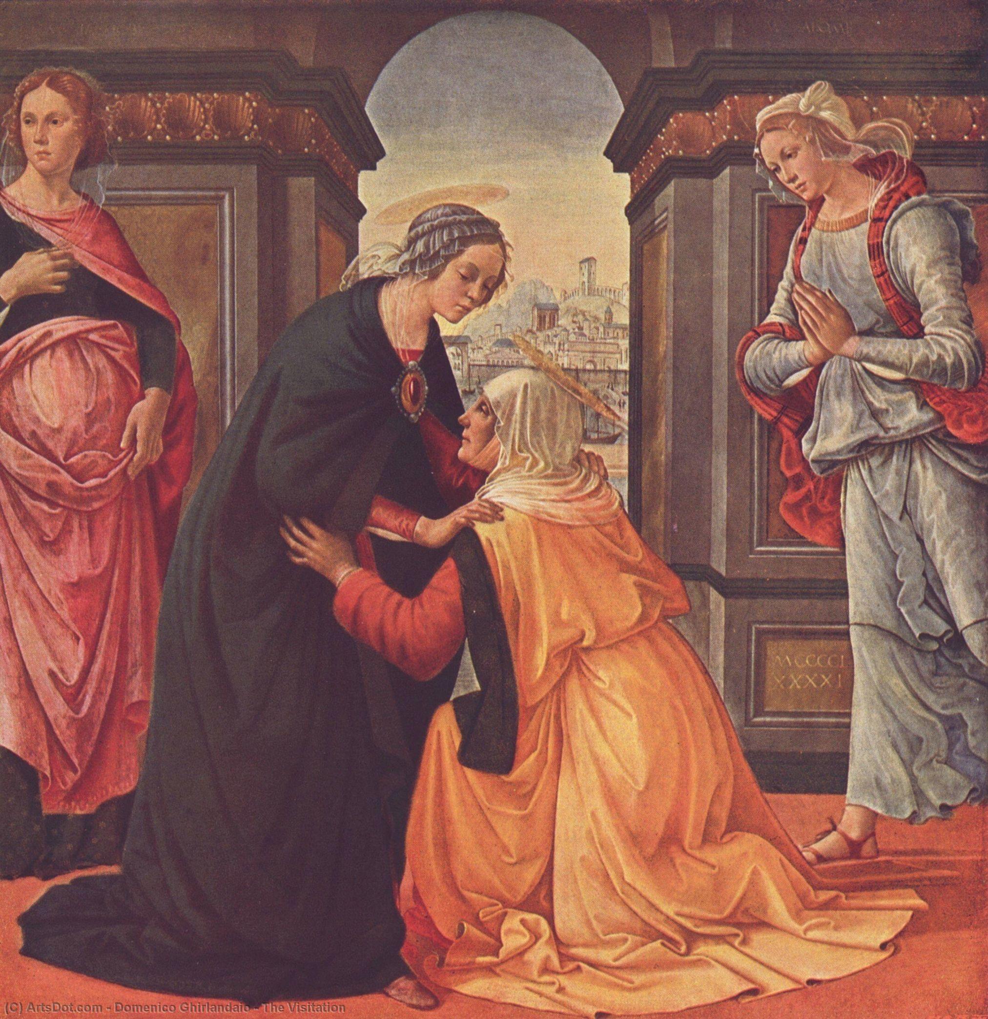 Wikioo.org - Die Enzyklopädie bildender Kunst - Malerei, Kunstwerk von Domenico Ghirlandaio - der besuch