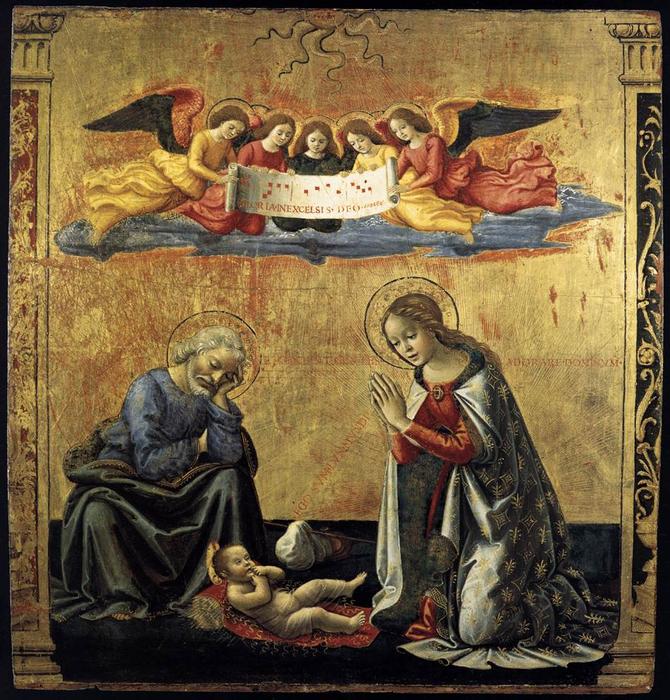 Wikioo.org – La Enciclopedia de las Bellas Artes - Pintura, Obras de arte de Domenico Ghirlandaio - La Natividad