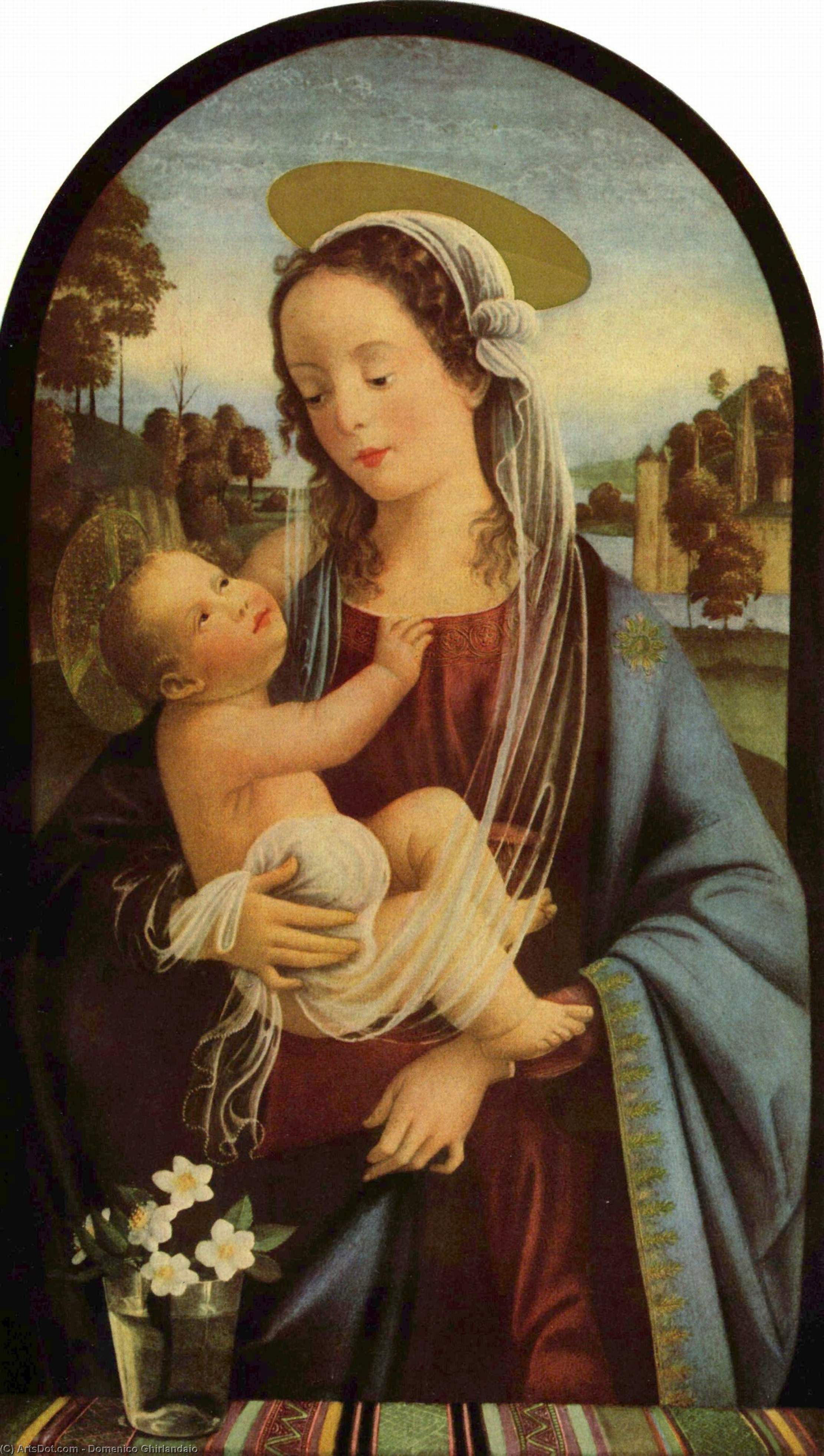 Wikioo.org - Die Enzyklopädie bildender Kunst - Malerei, Kunstwerk von Domenico Ghirlandaio - Madonna