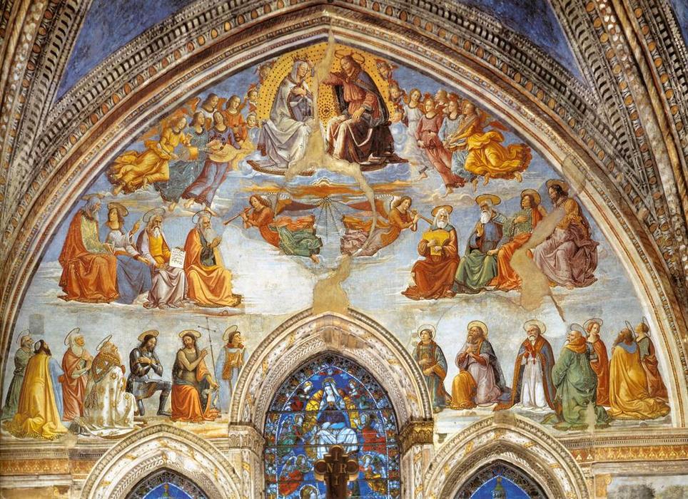 Wikioo.org – L'Enciclopedia delle Belle Arti - Pittura, Opere di Domenico Ghirlandaio - Incoronazione della Vergine