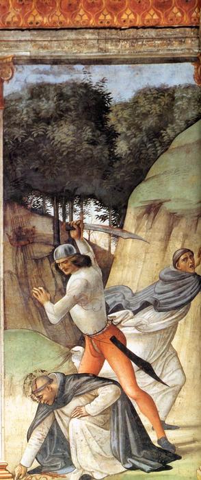WikiOO.org - Enciclopédia das Belas Artes - Pintura, Arte por Domenico Ghirlandaio - Martyrdom of St Peter Martyr
