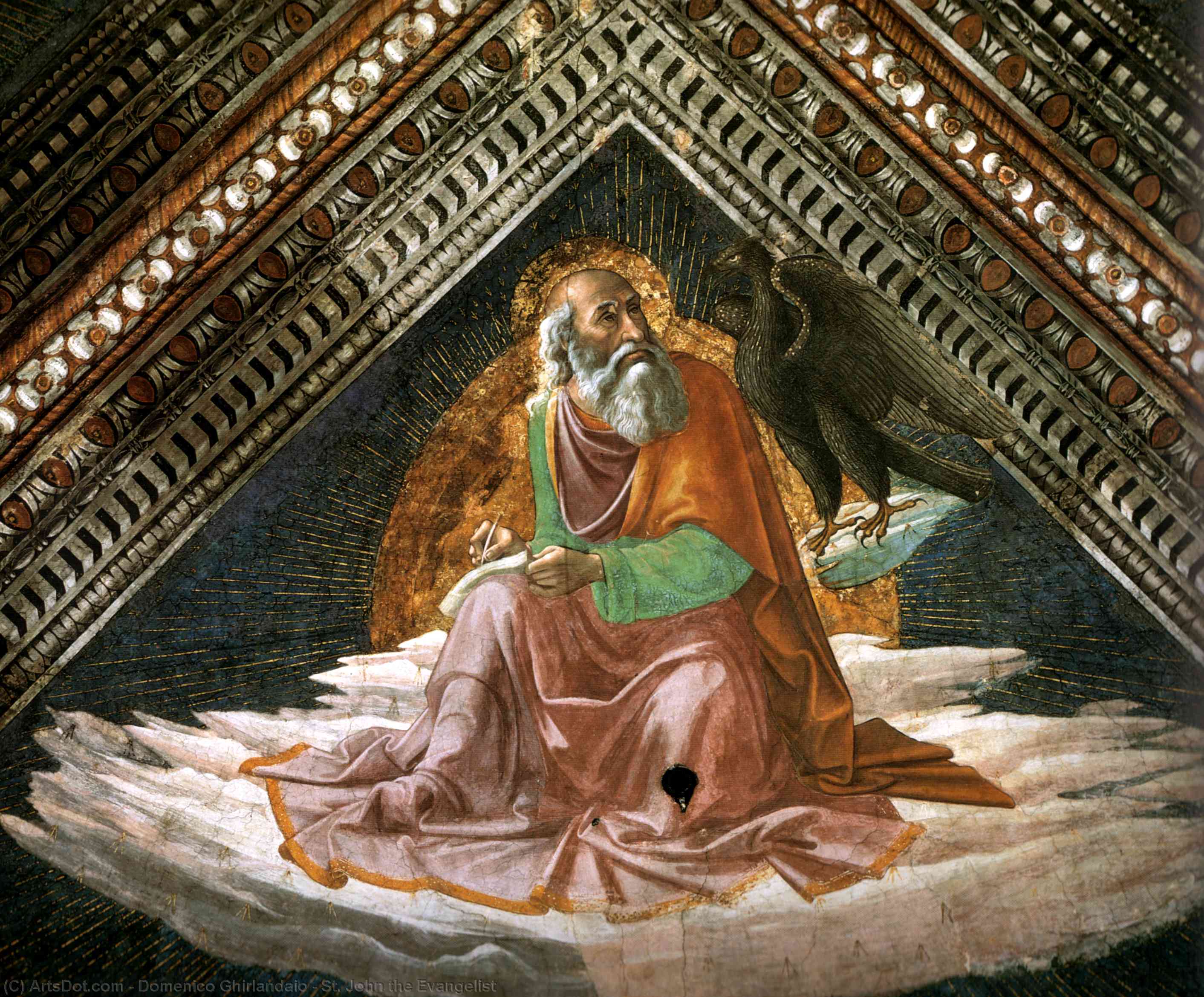 Wikioo.org - The Encyclopedia of Fine Arts - Painting, Artwork by Domenico Ghirlandaio - St. John the Evangelist