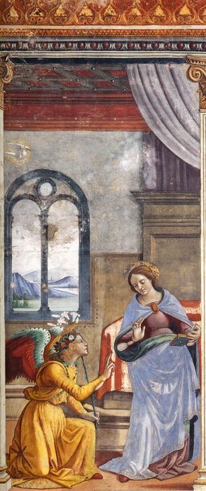 Wikioo.org - The Encyclopedia of Fine Arts - Painting, Artwork by Domenico Ghirlandaio - The Annunciation