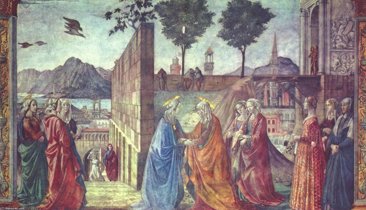 Wikioo.org - Die Enzyklopädie bildender Kunst - Malerei, Kunstwerk von Domenico Ghirlandaio - der besuch