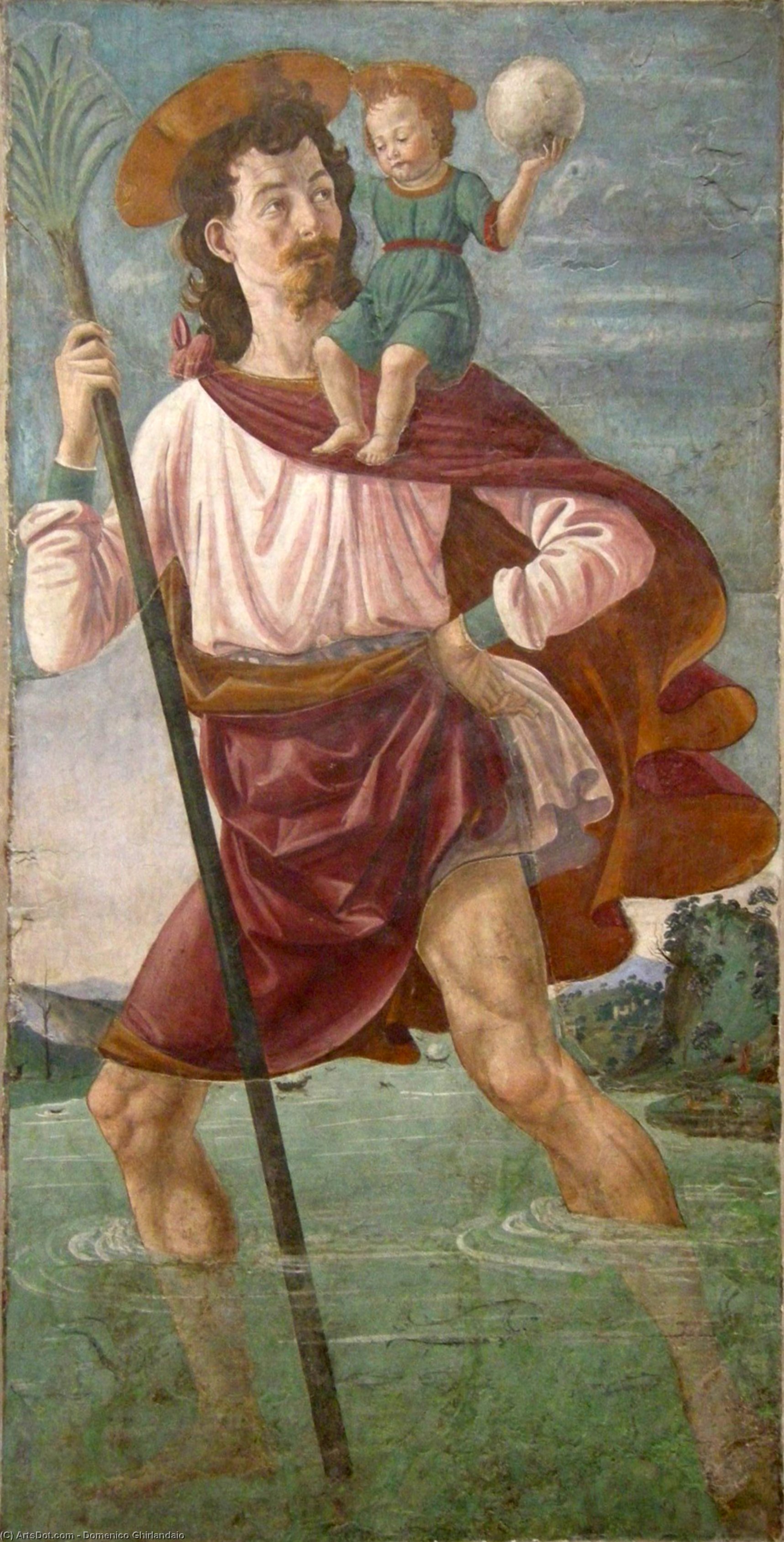 Wikioo.org - The Encyclopedia of Fine Arts - Painting, Artwork by Domenico Ghirlandaio - St. Christopher