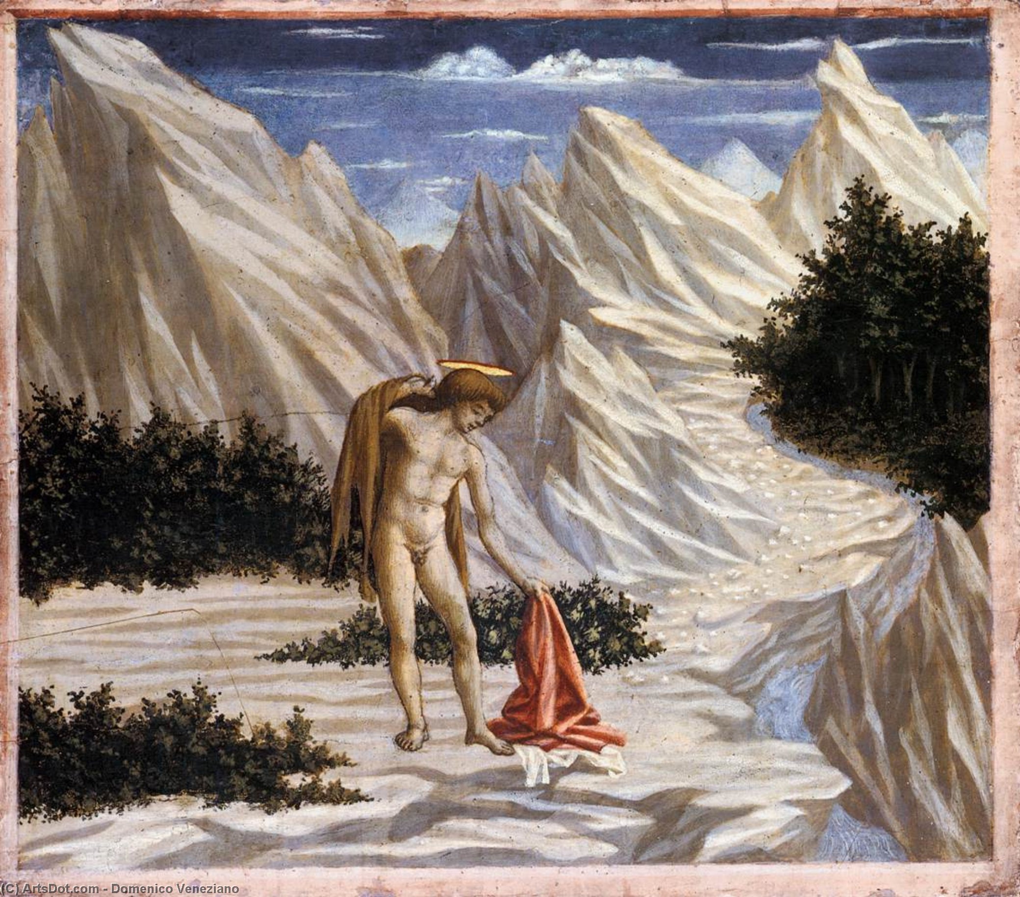 Wikioo.org - The Encyclopedia of Fine Arts - Painting, Artwork by Domenico Veneziano - St. John in the Desert