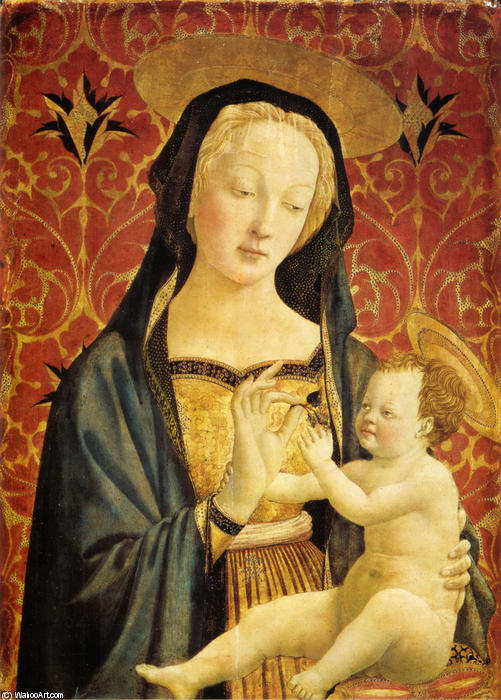 Wikioo.org - The Encyclopedia of Fine Arts - Painting, Artwork by Domenico Veneziano - Madonna and Child