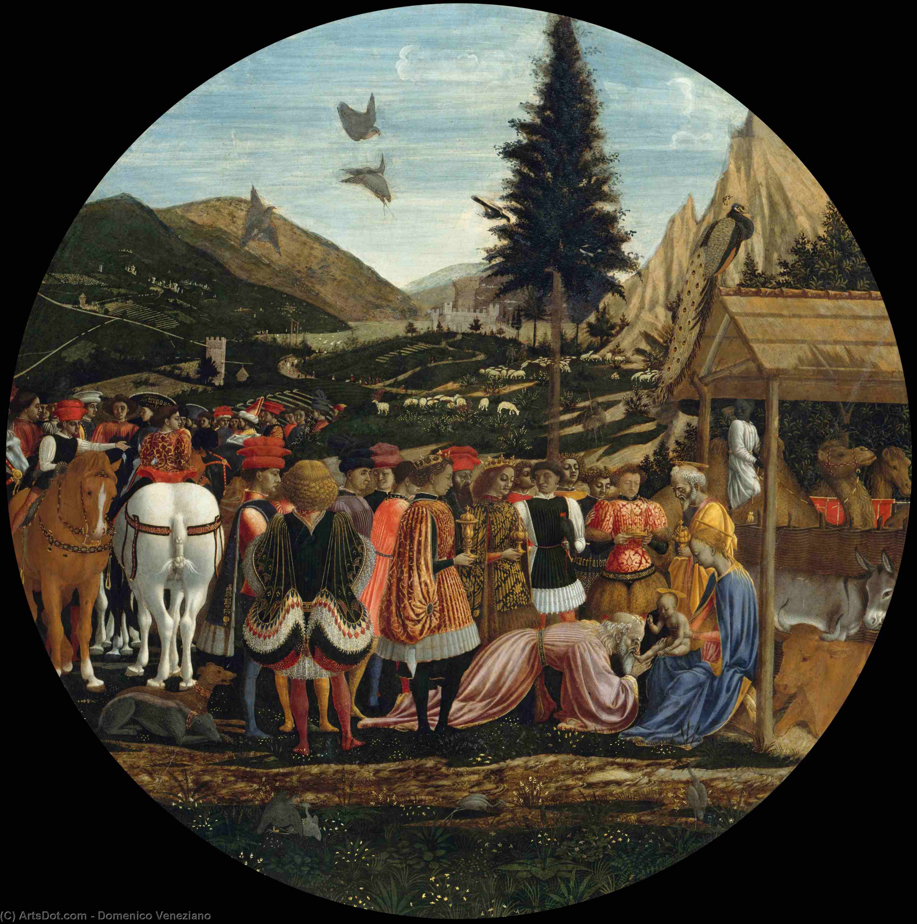 WikiOO.org - Encyclopedia of Fine Arts - Målning, konstverk Domenico Veneziano - The Adoration of the Magi