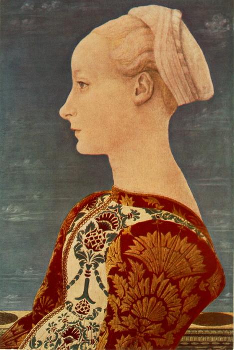 Wikioo.org – La Enciclopedia de las Bellas Artes - Pintura, Obras de arte de Domenico Veneziano - retrato de un mujer joven