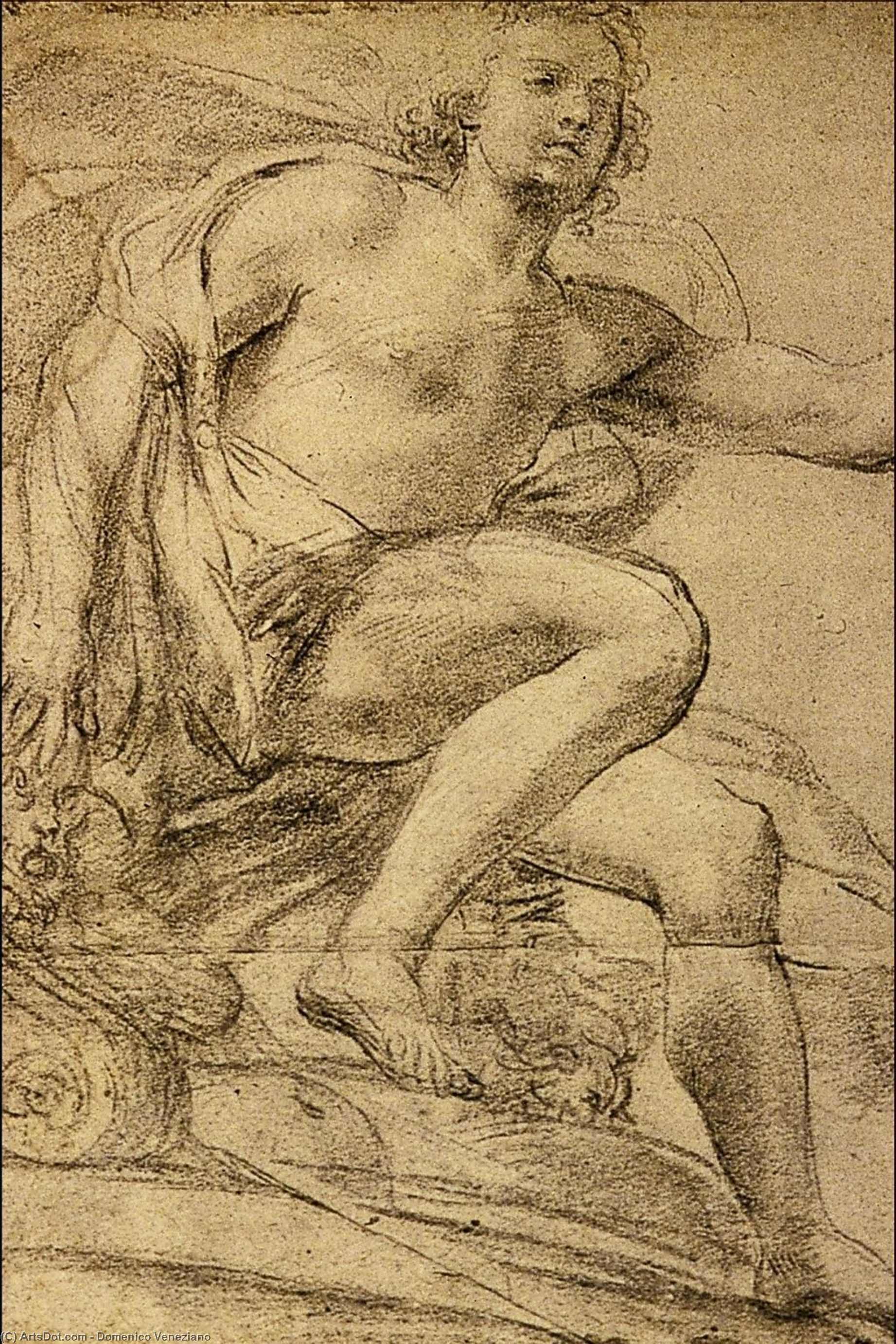 Wikioo.org - The Encyclopedia of Fine Arts - Painting, Artwork by Domenico Veneziano - Study of Apollo