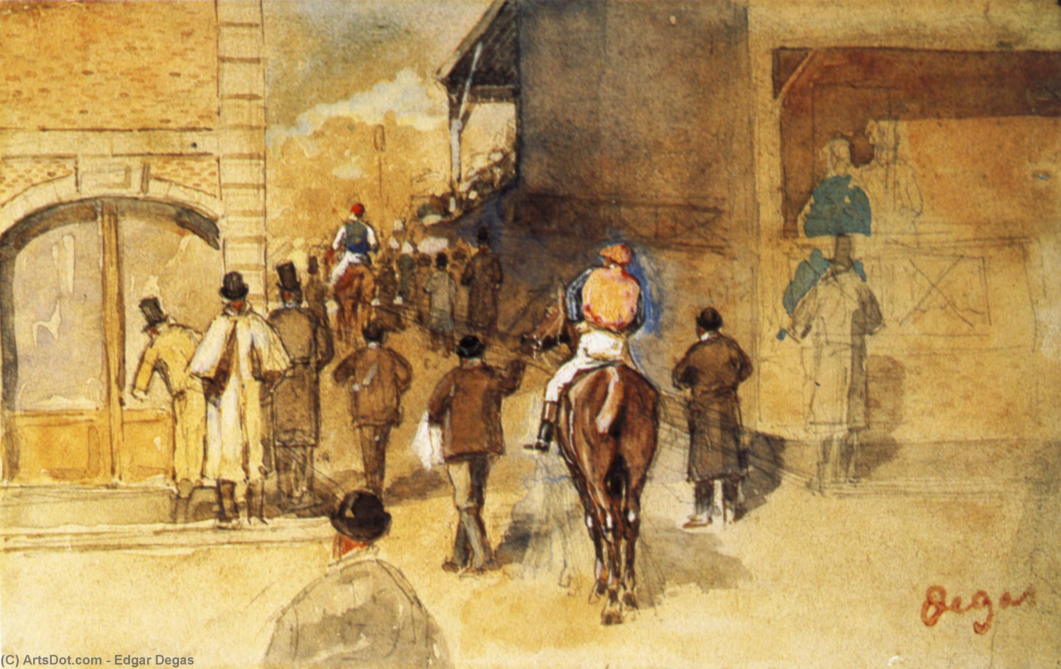 WikiOO.org - Encyclopedia of Fine Arts - Lukisan, Artwork Edgar Degas - Exit from Weighing