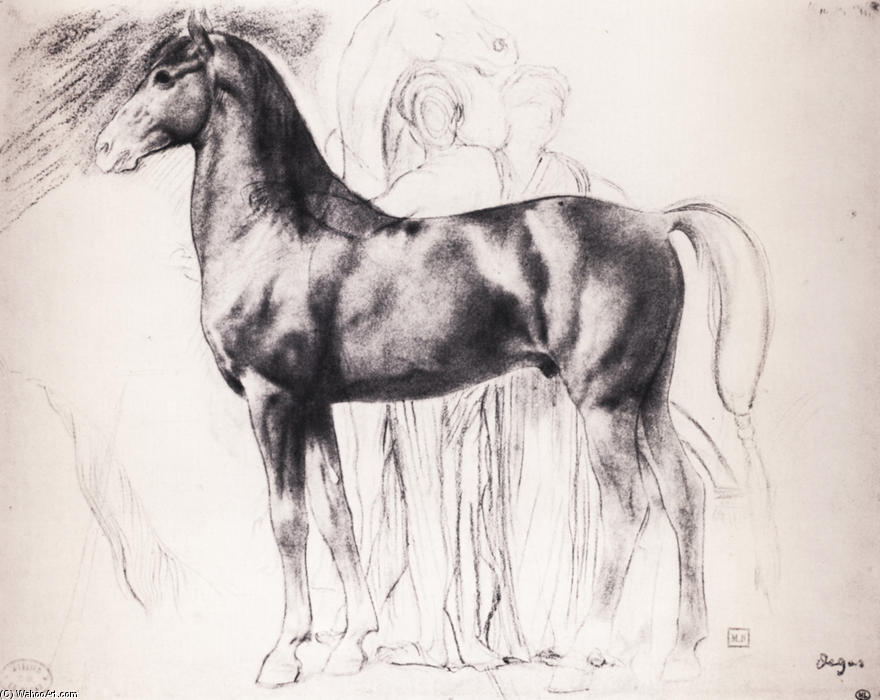 Wikioo.org - Bách khoa toàn thư về mỹ thuật - Vẽ tranh, Tác phẩm nghệ thuật Edgar Degas - Study for Semiramis Building Babylon