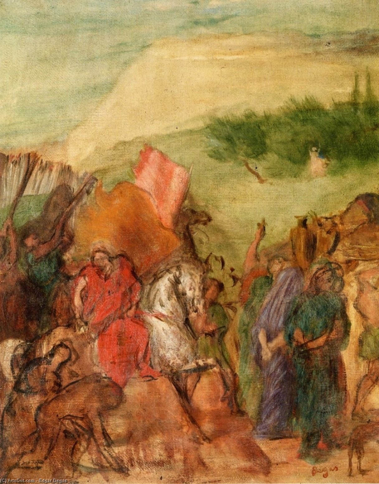 Wikioo.org - The Encyclopedia of Fine Arts - Painting, Artwork by Edgar Degas - The Daughter of Jephtha (study)