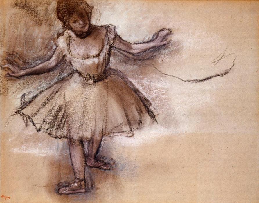 Wikoo.org - موسوعة الفنون الجميلة - اللوحة، العمل الفني Edgar Degas - Dancer