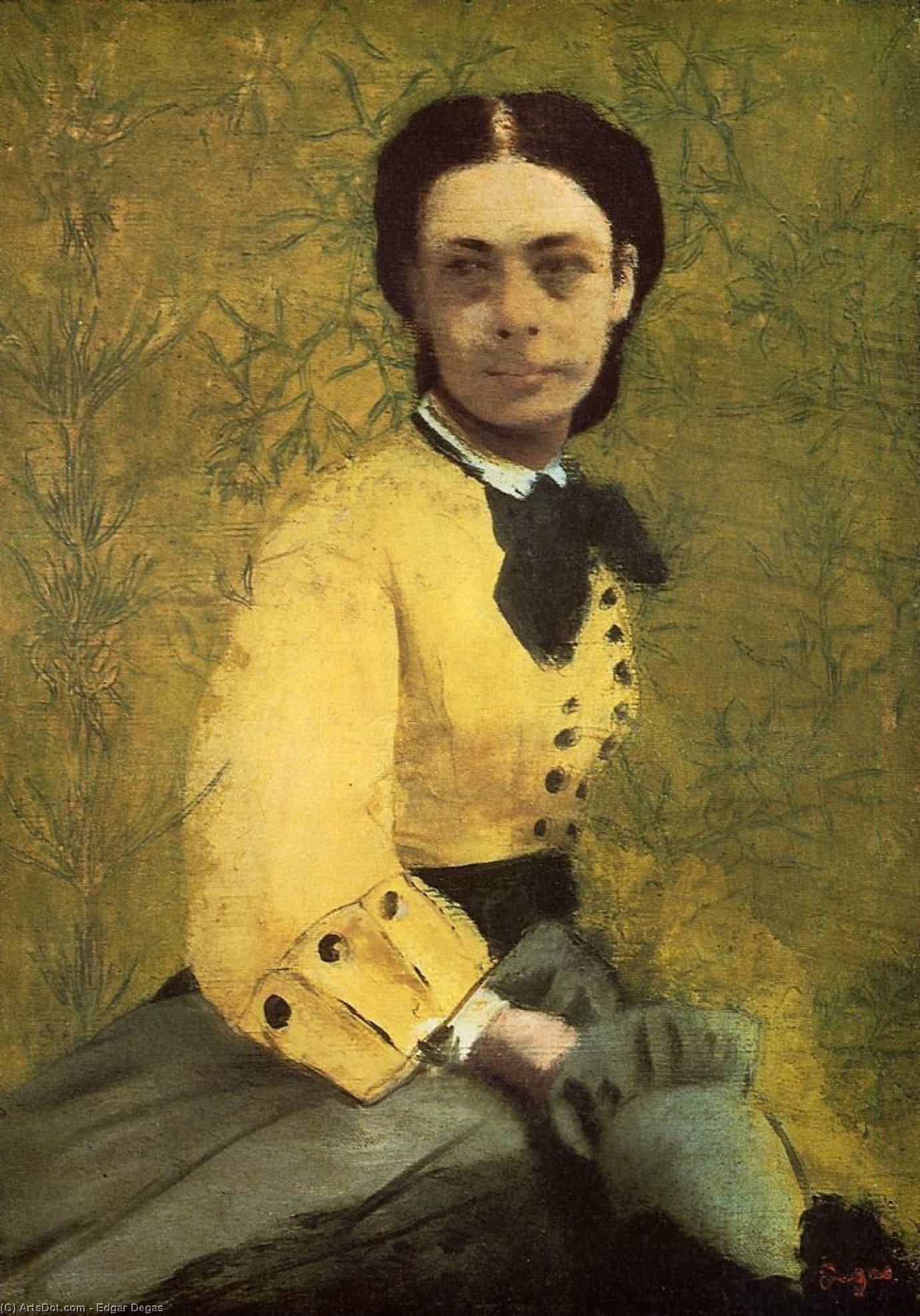Wikioo.org – La Enciclopedia de las Bellas Artes - Pintura, Obras de arte de Edgar Degas - Retrato de la Princesa Pauline de Metternich
