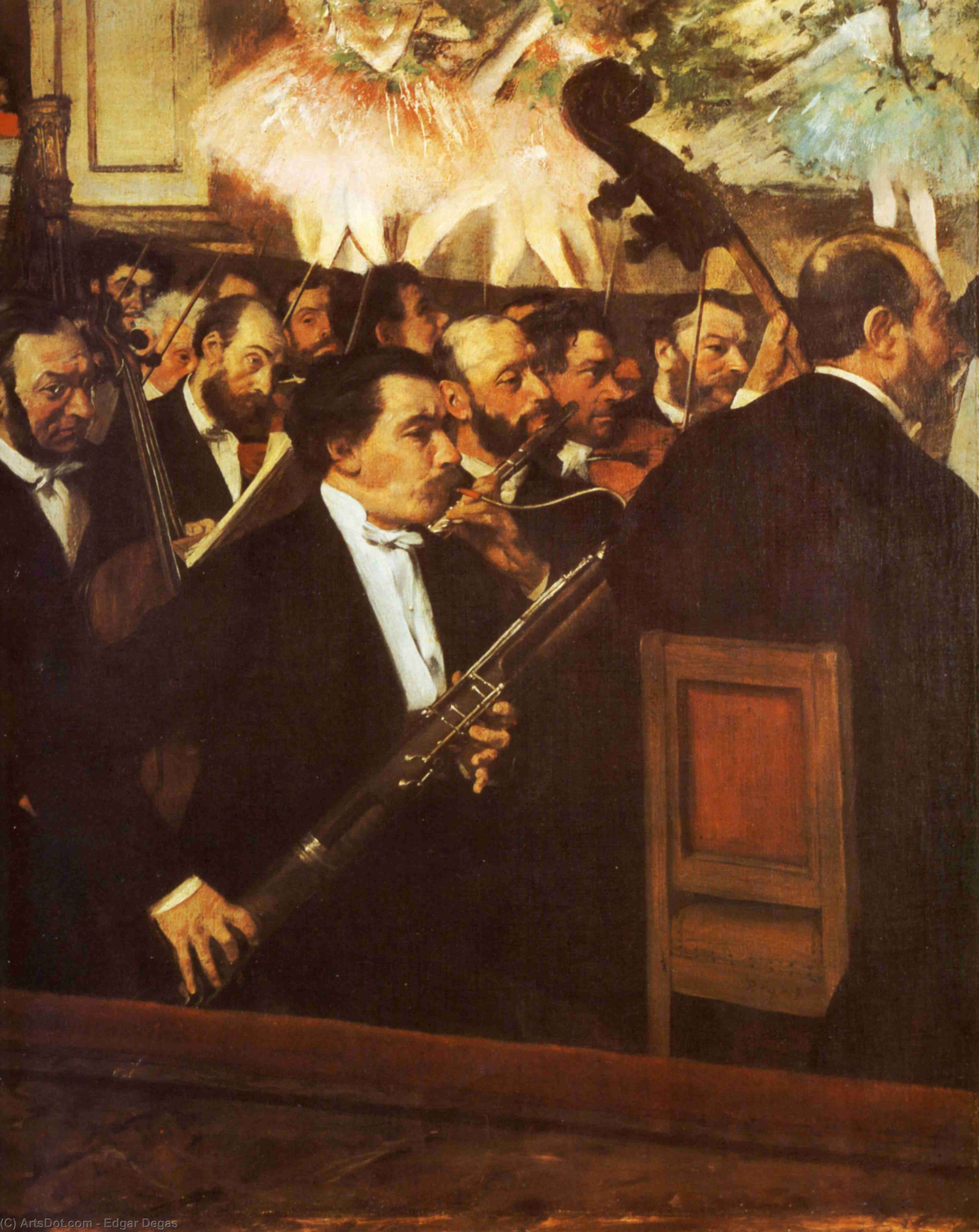 Wikioo.org – L'Enciclopedia delle Belle Arti - Pittura, Opere di Edgar Degas - Orchestra del Teatro dell Opera