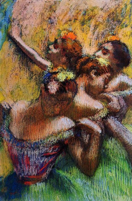 Wikioo.org - Bách khoa toàn thư về mỹ thuật - Vẽ tranh, Tác phẩm nghệ thuật Edgar Degas - Four Dancers