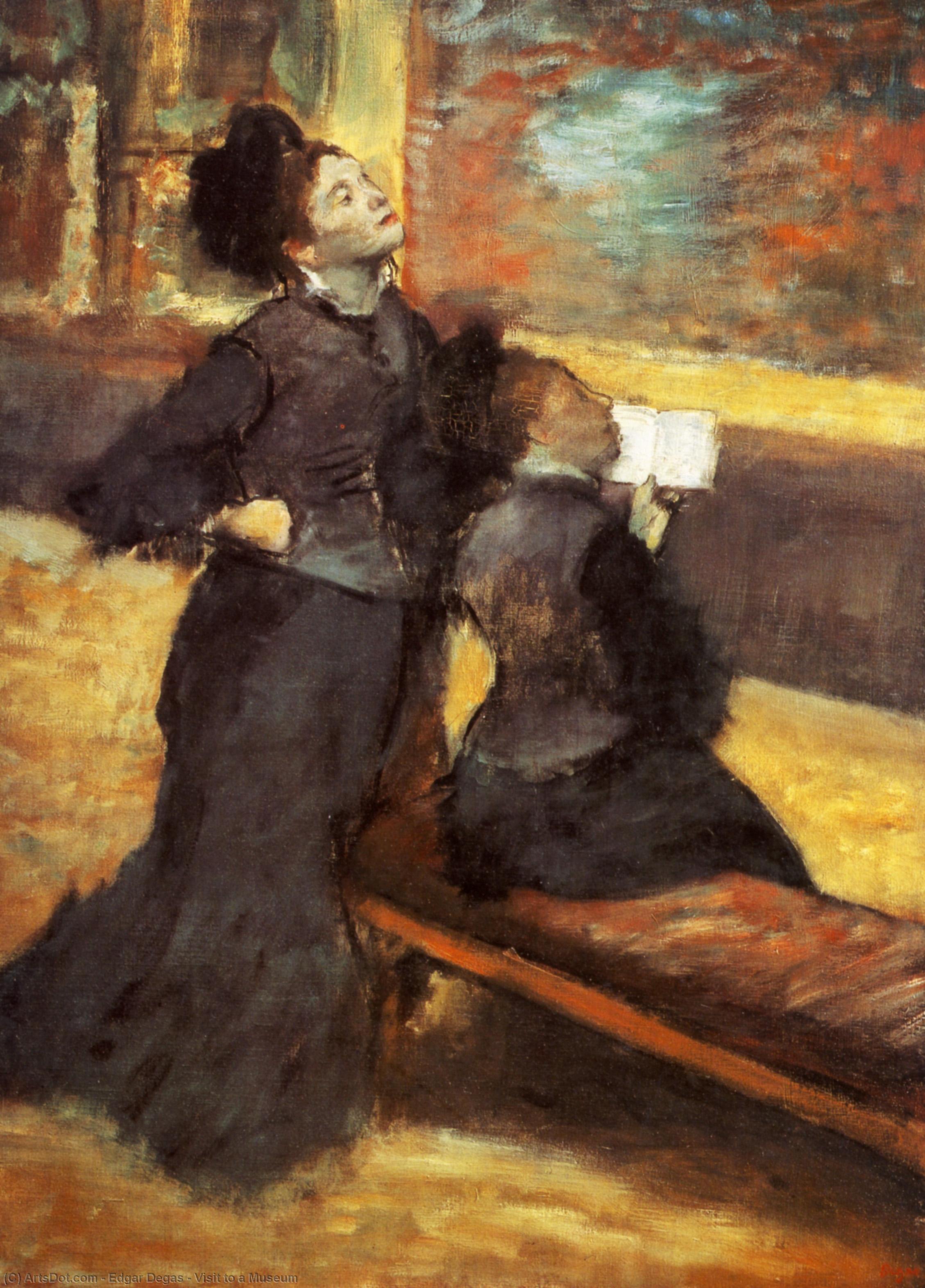 Wikioo.org - The Encyclopedia of Fine Arts - Painting, Artwork by Edgar Degas - Visit to a Museum