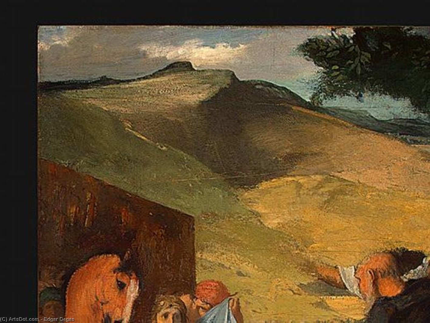 WikiOO.org – 美術百科全書 - 繪畫，作品 Edgar Degas - 亚历山大和Bucephalus（详细）