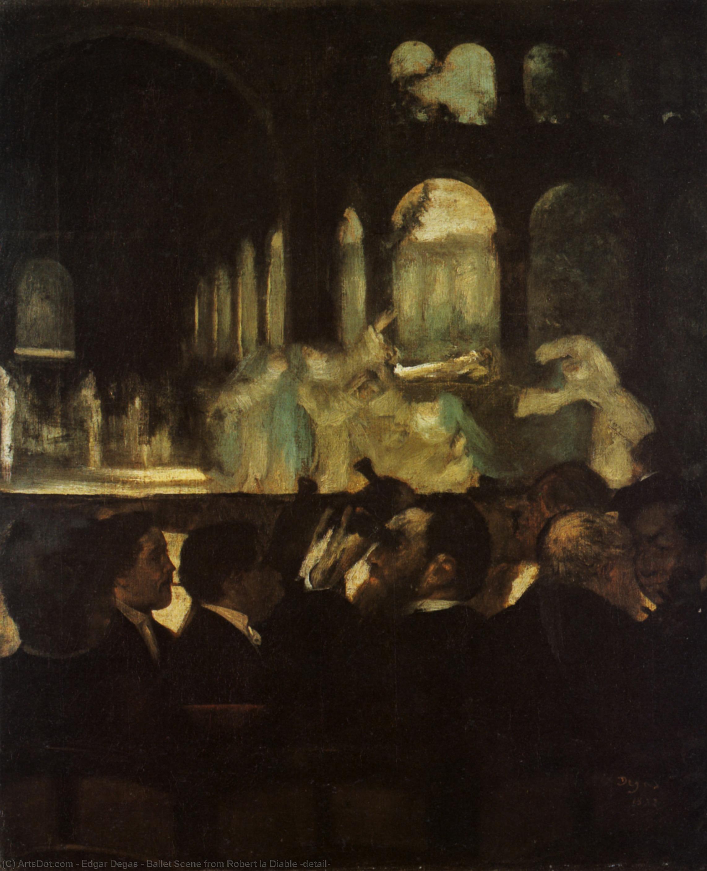 WikiOO.org - 百科事典 - 絵画、アートワーク Edgar Degas - ロバート·ラ·ディアブルからバレエシーン（詳細）
