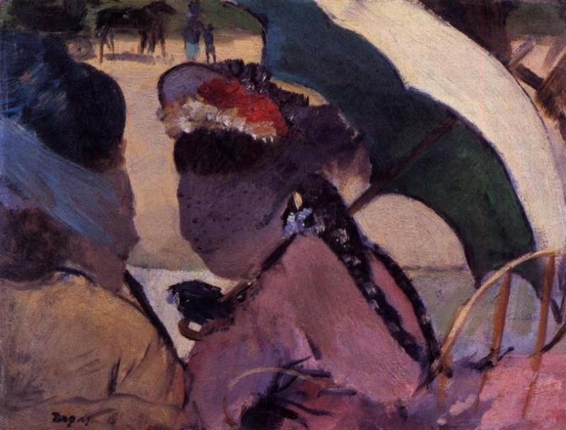 Wikioo.org - Die Enzyklopädie bildender Kunst - Malerei, Kunstwerk von Edgar Degas - Bei den Rennen